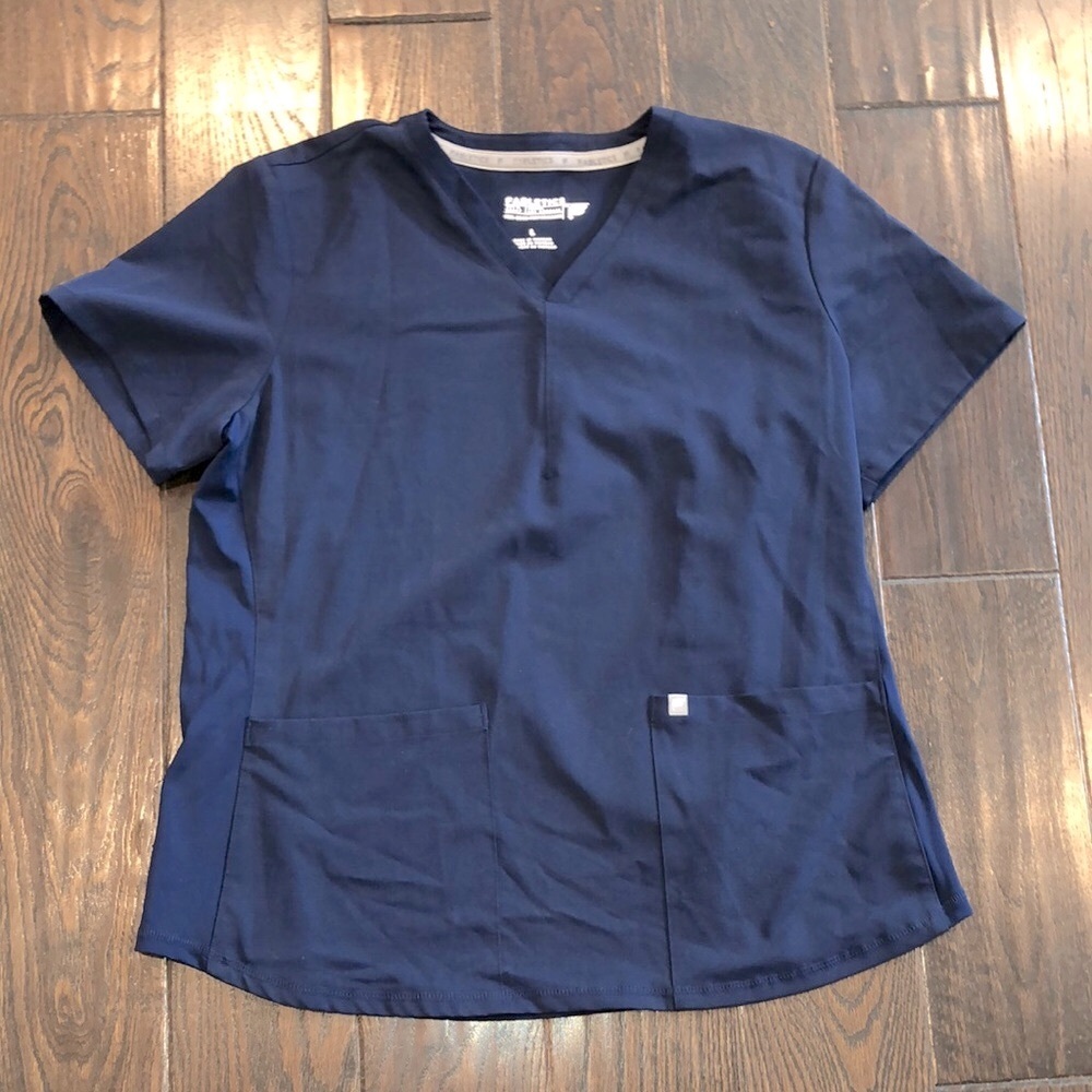 Fabletics navy blue nurses scrub top size large
